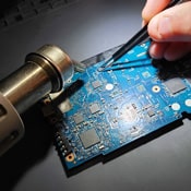 solding IC on Dell laptop Motherboard Repair