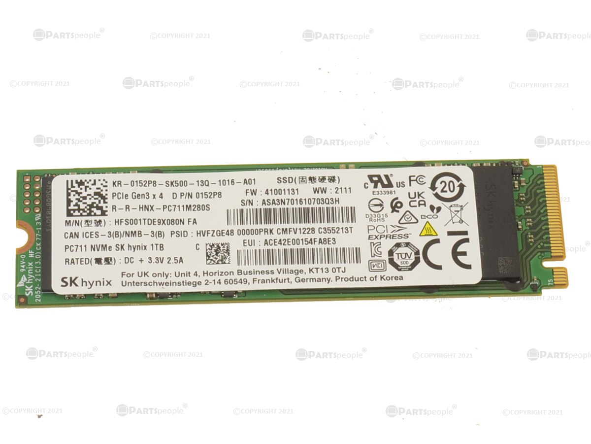 SK Hynix 1TB NVMe PCIE SSD Hard Drive M.2 2280 Card - 1TB - PC711 w/ 1 Year  Warranty