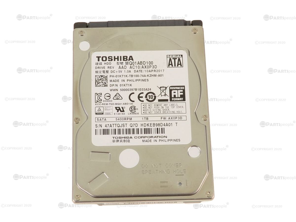 Toshiba 1TB SATA II 3Gbp/s 2.5