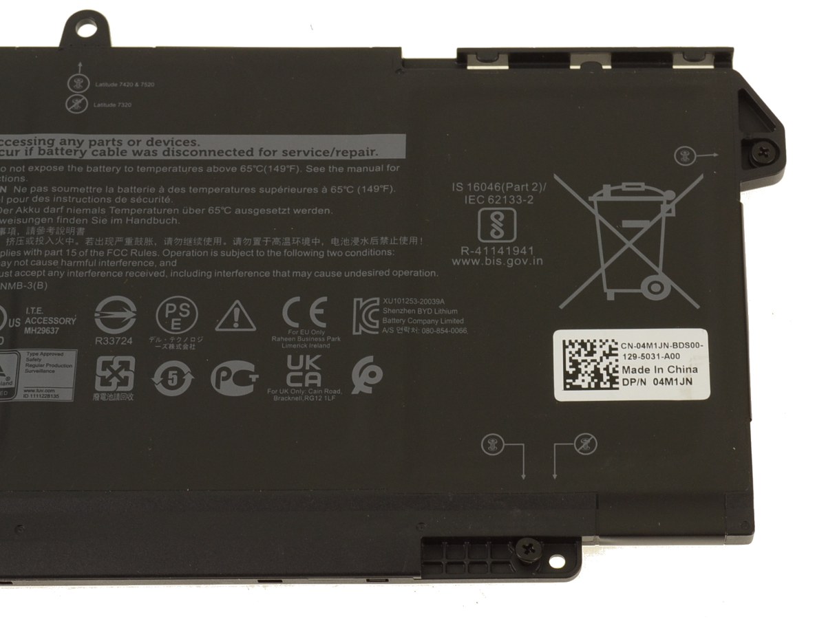 Dell OEM Latitude 5320 7320 7420 7520 63Wh Battery 7FMXV