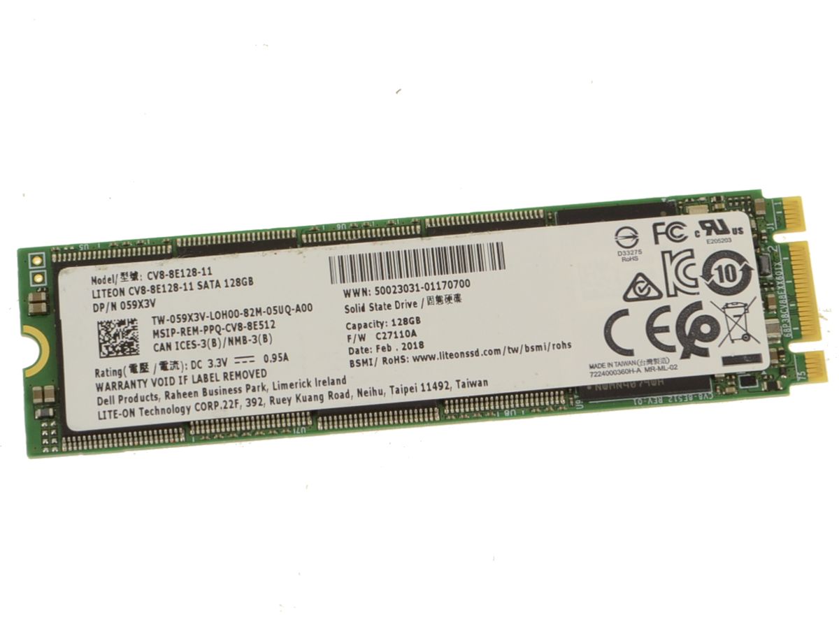 Lite On 128GB NVMe PCIE SSD M.2 2230 Card Hard Drive R3CDK