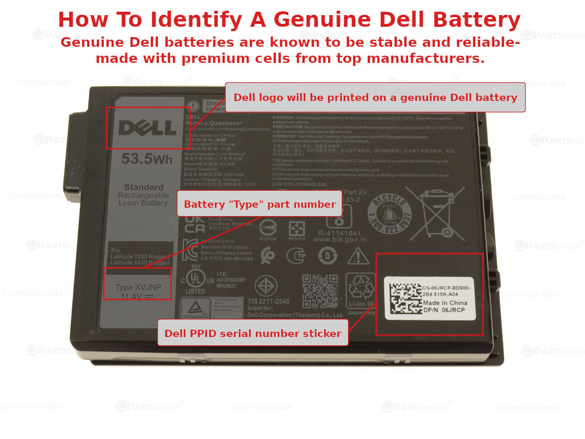 New Dell OEM Latitude 5430 7330 Rugged 3-cell Battery XVJNP