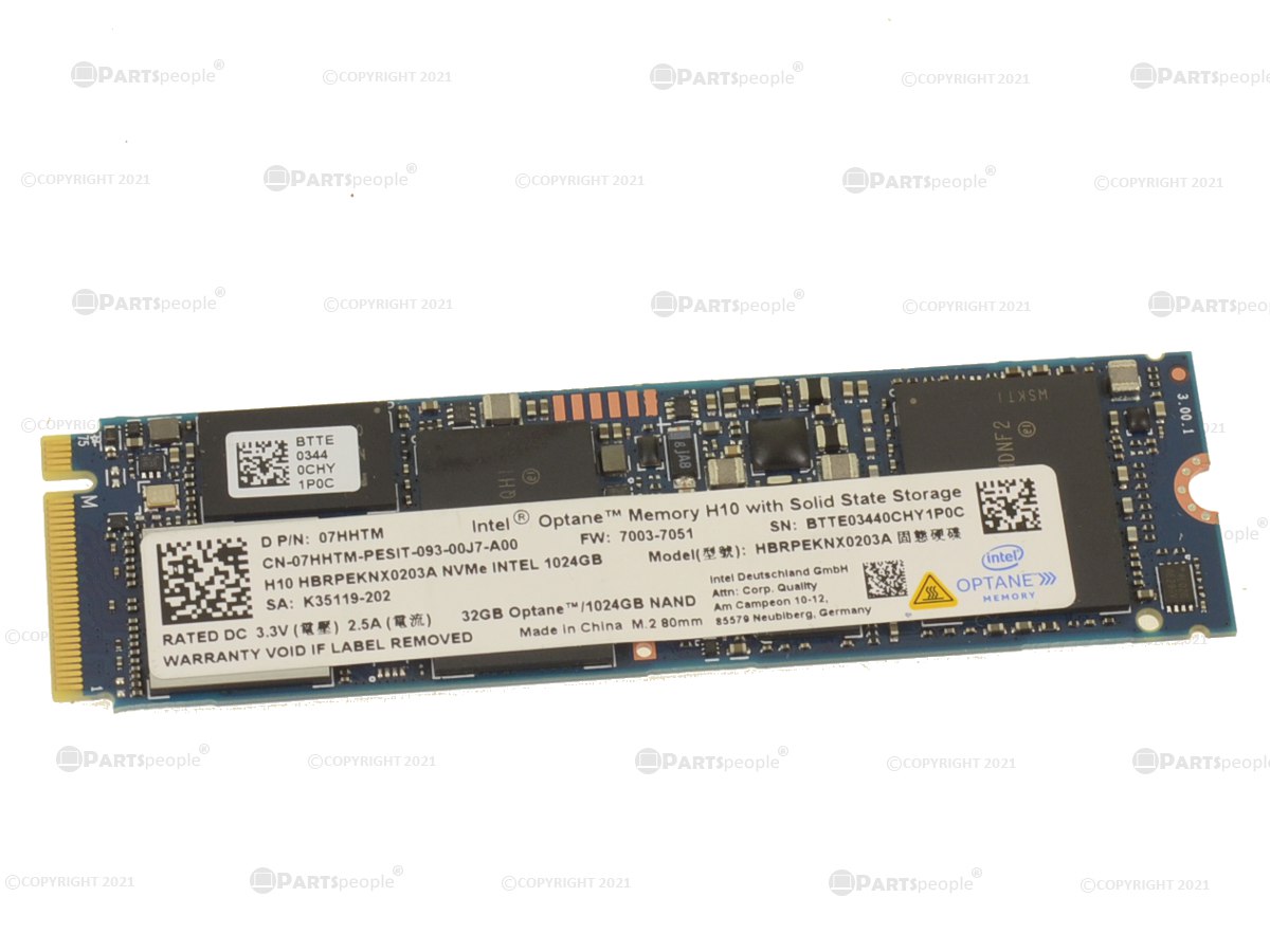 Intel Optane H10 1TB NVMe PCIE SSD Hard Drive M.2 2280 Card - 1TB -  HBRPEKNX0203A w/ 1 Year Warranty