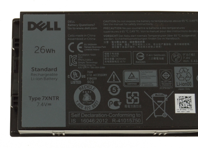 Dell Latitude 12 Rugged Tablet 7202 7212 7220 2-cell 34Wh Battery